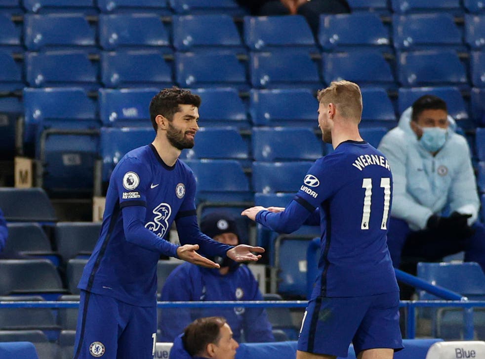 Christian Pulisic came on in the 90th minute against Everton on Monday