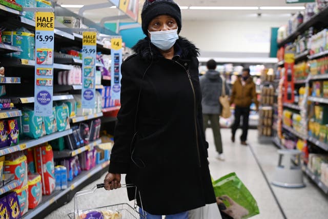 A shopper at a Morrisons supermarket in London