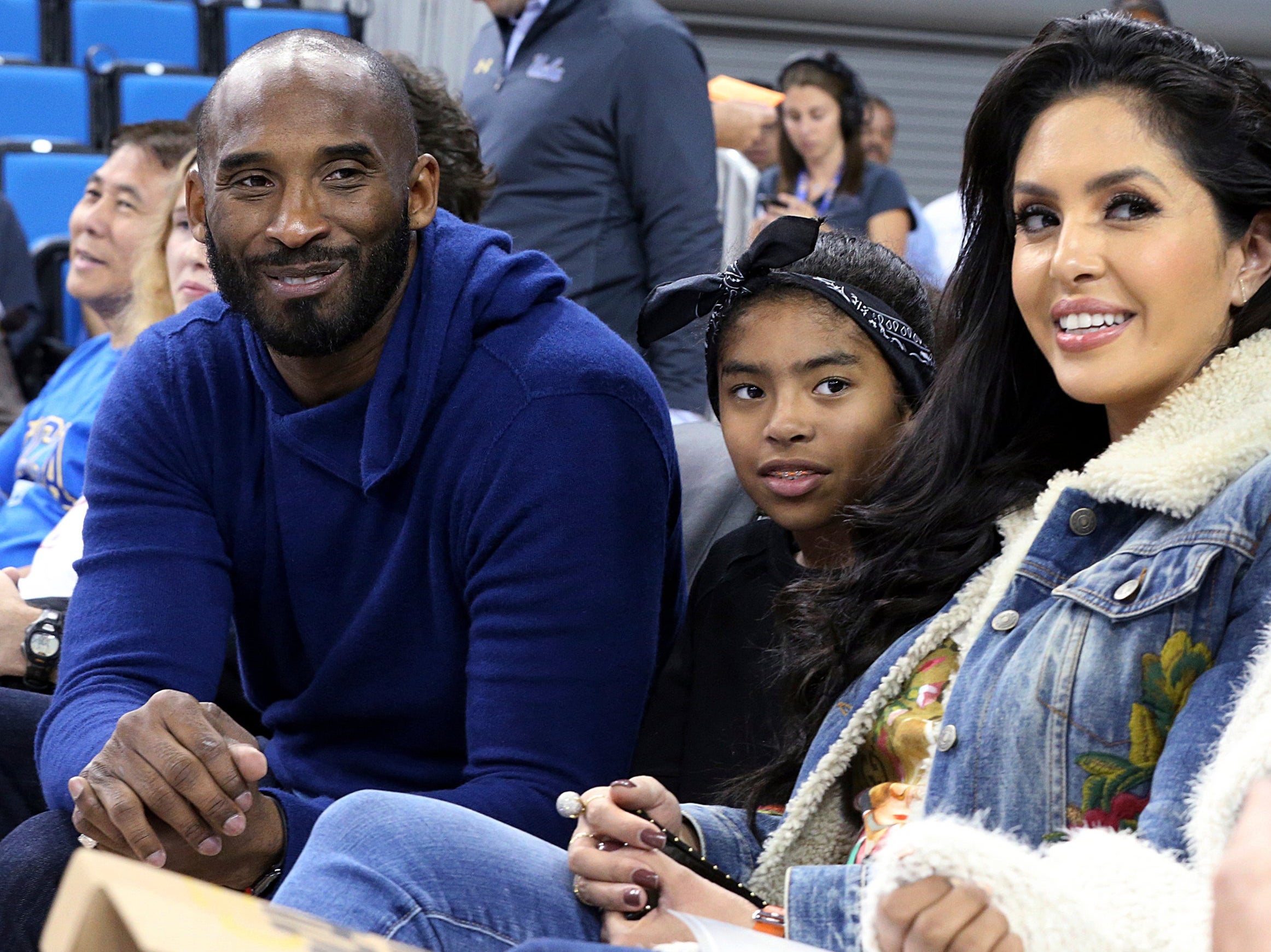 <p>Kobe, Gianna and Vanessa Bryant in 2017</p>