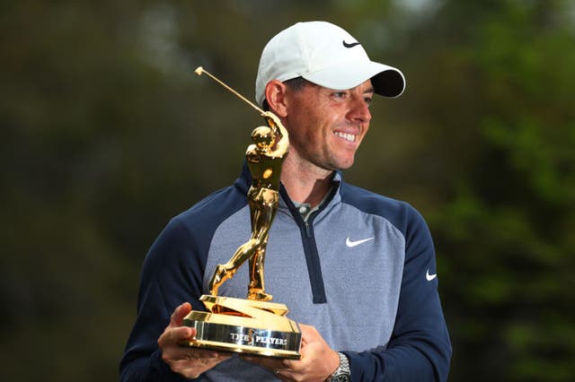 <p>Rory McIlroy wins the Players Championship in 2019</p>