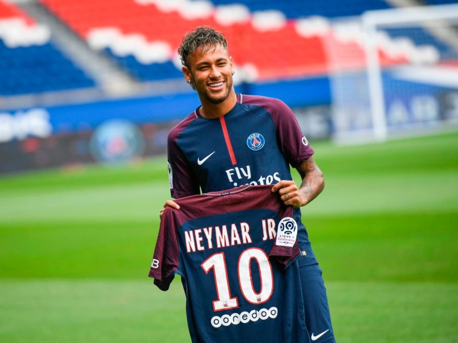 Neymar is unveiled as a PSG player in 2017