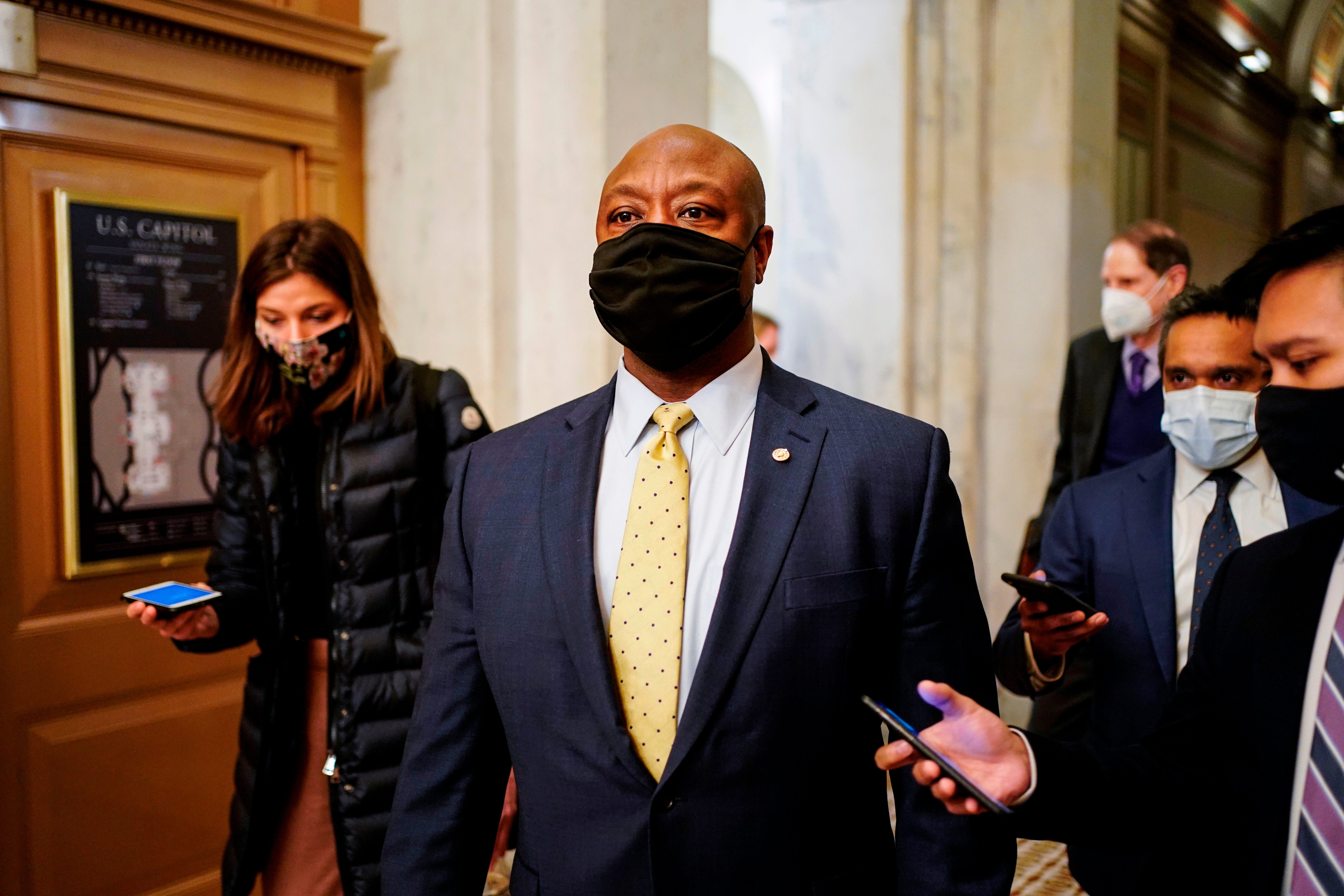 <p>Republican Senator Tim Scott claims ‘woke supremacy’ is just as bad as white supremacy </p>