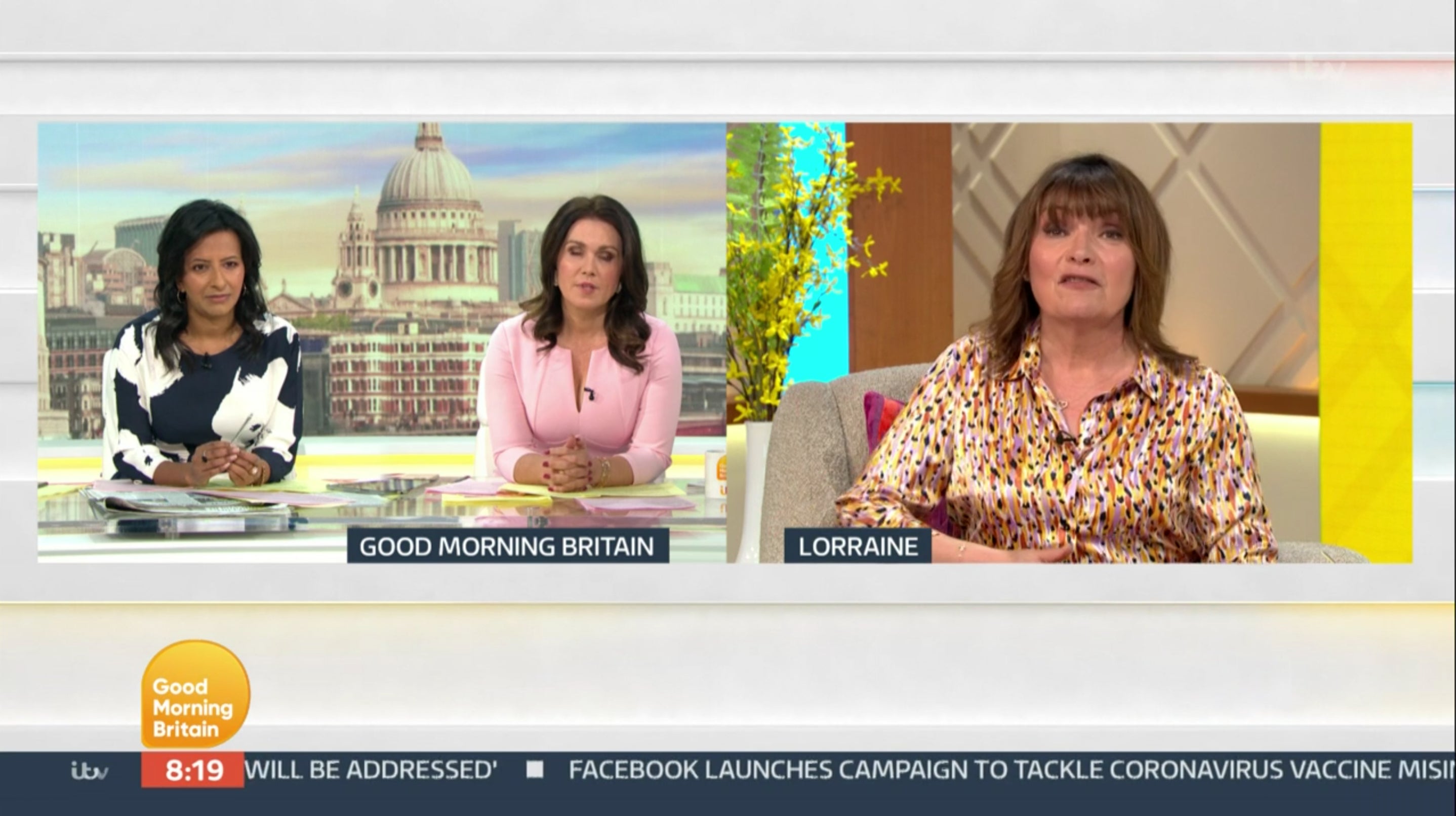 Lorraine Kelly appeared on GMB