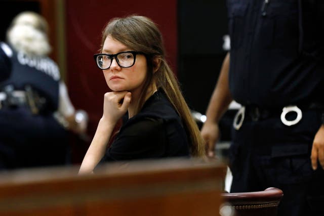 <p>File Anna Sorokin, who claimed to be a German heiress, during her trial at New York State Supreme Court, in 2019</p>