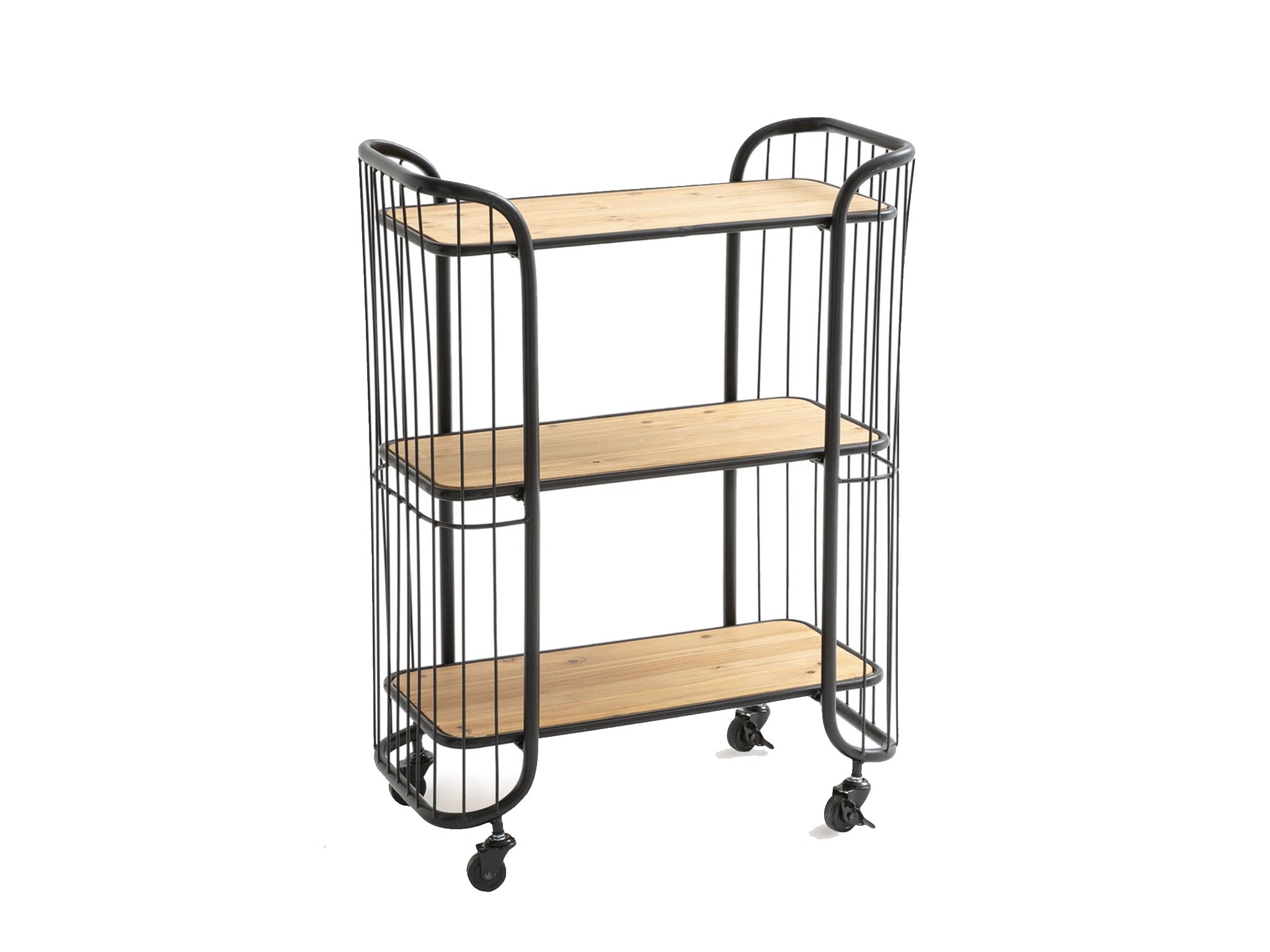 La Redoute hiba metal and pine serving trolley indybest