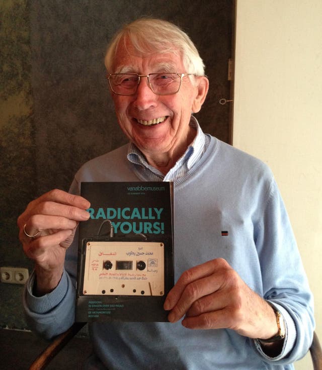 <p>Lou Ottens, inventor of the cassette tape, pictured on Twitter in 2014 during the promotion of the film Cassette: A Documentary Mixtape</p>