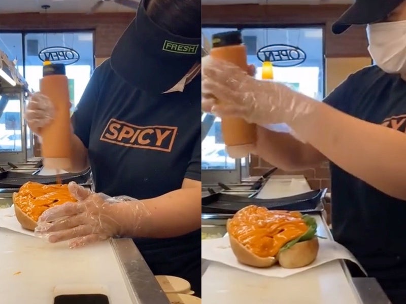 TikTok sees Subway customer ask for nearly an entire bottle of sauce to be poured on sandwich