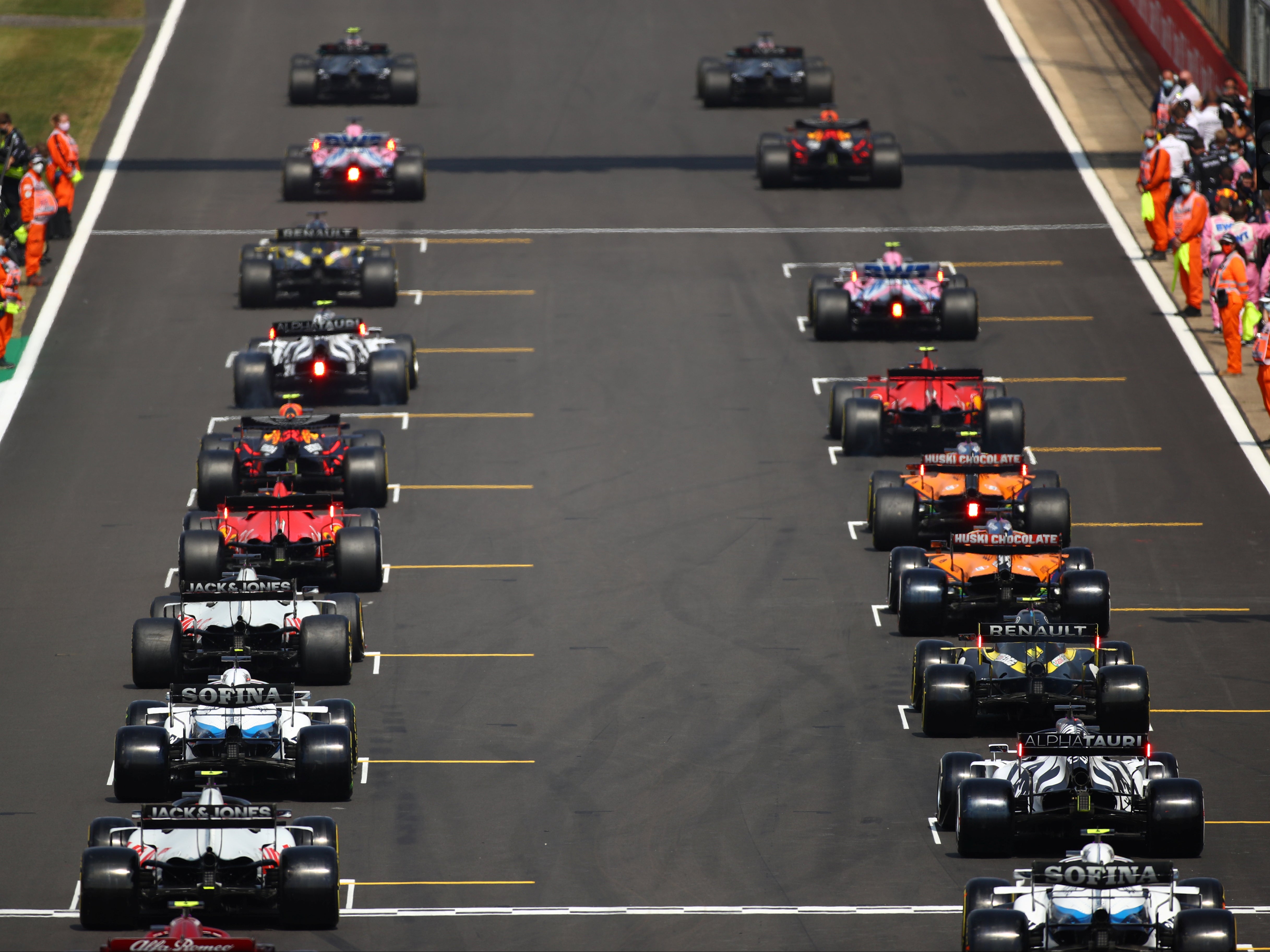 A general view of the grid at Silverstone