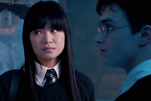 Katie Leung and Daniel Radcliffe as Cho Chang and Harry Potter