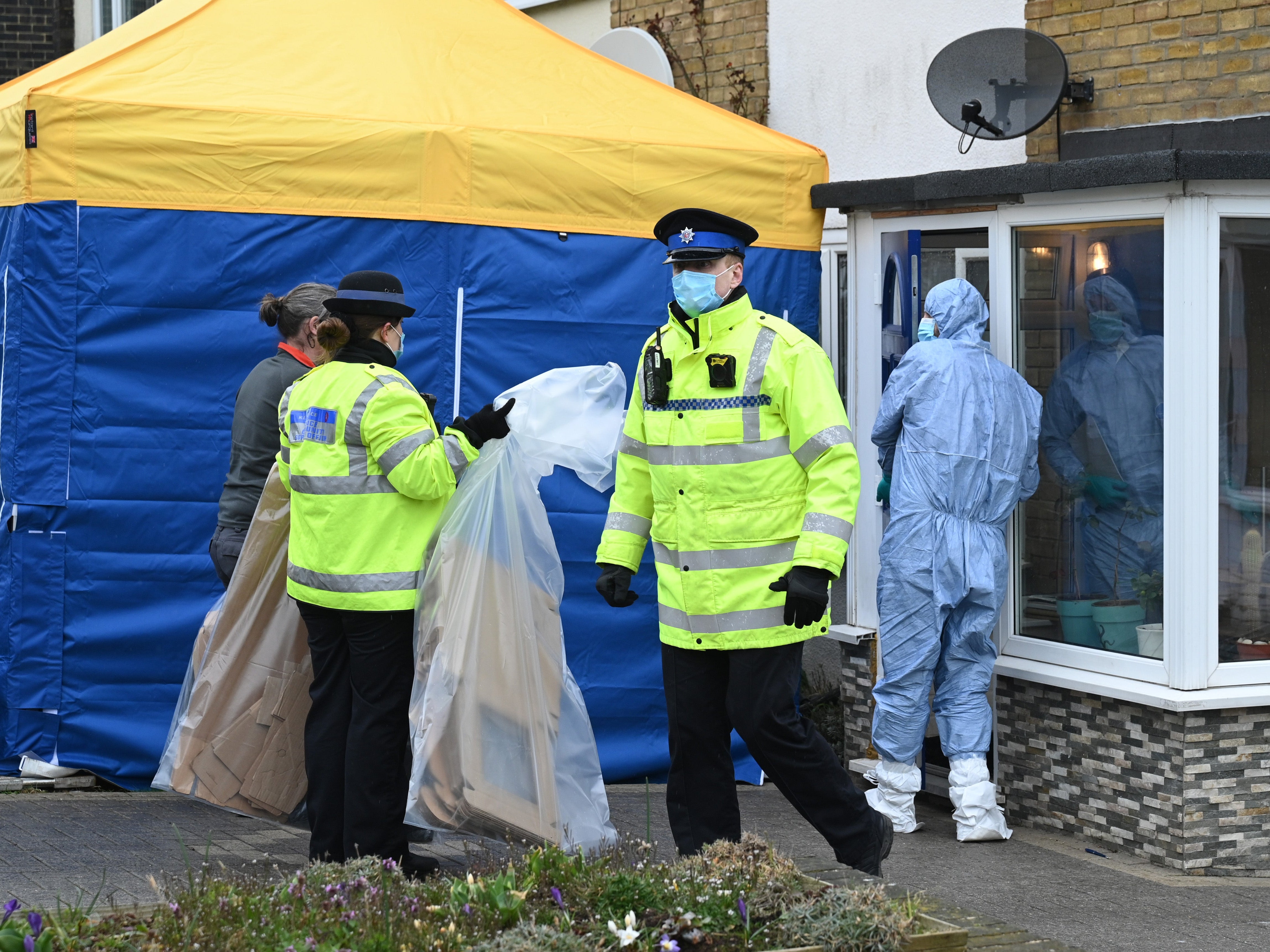 Police search a house on Freemen’s Way in Deal, Kent