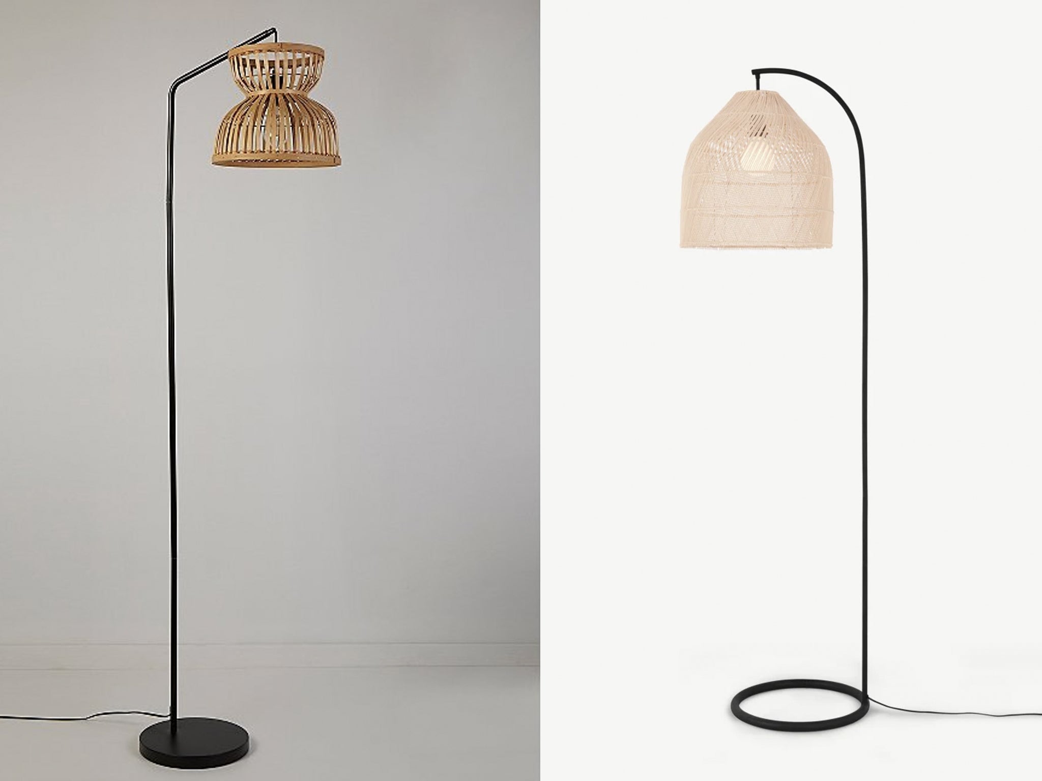 Asda’s lamp on the left, and Made’s version on the right