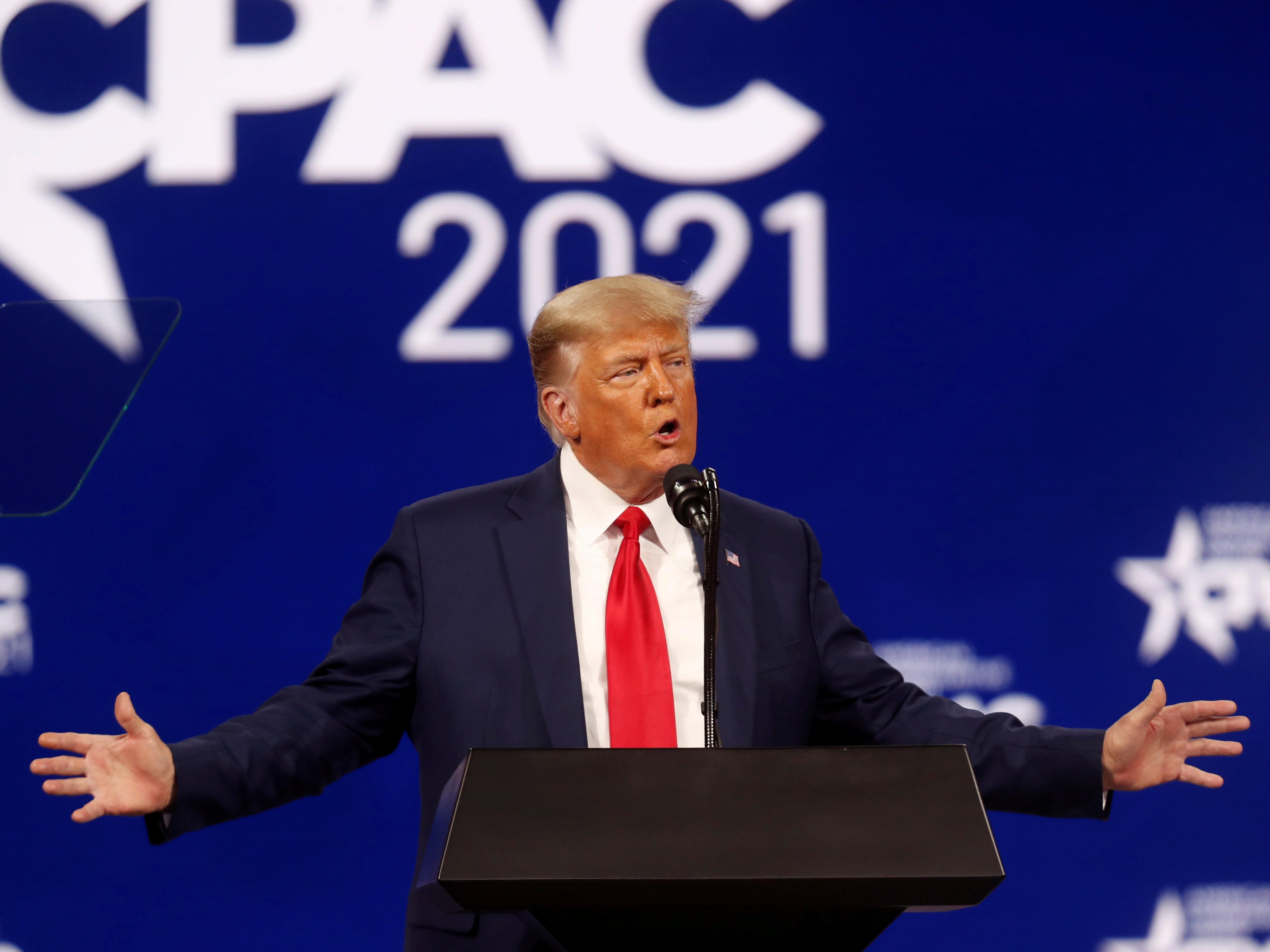 <p>El expresidente de Estados Unidos, Donald Trump, habla en la Conferencia de Acción Política Conservadora (CPAC) en Orlando, Florida, Estados Unidos, el 28 de febrero de 2021. </p>