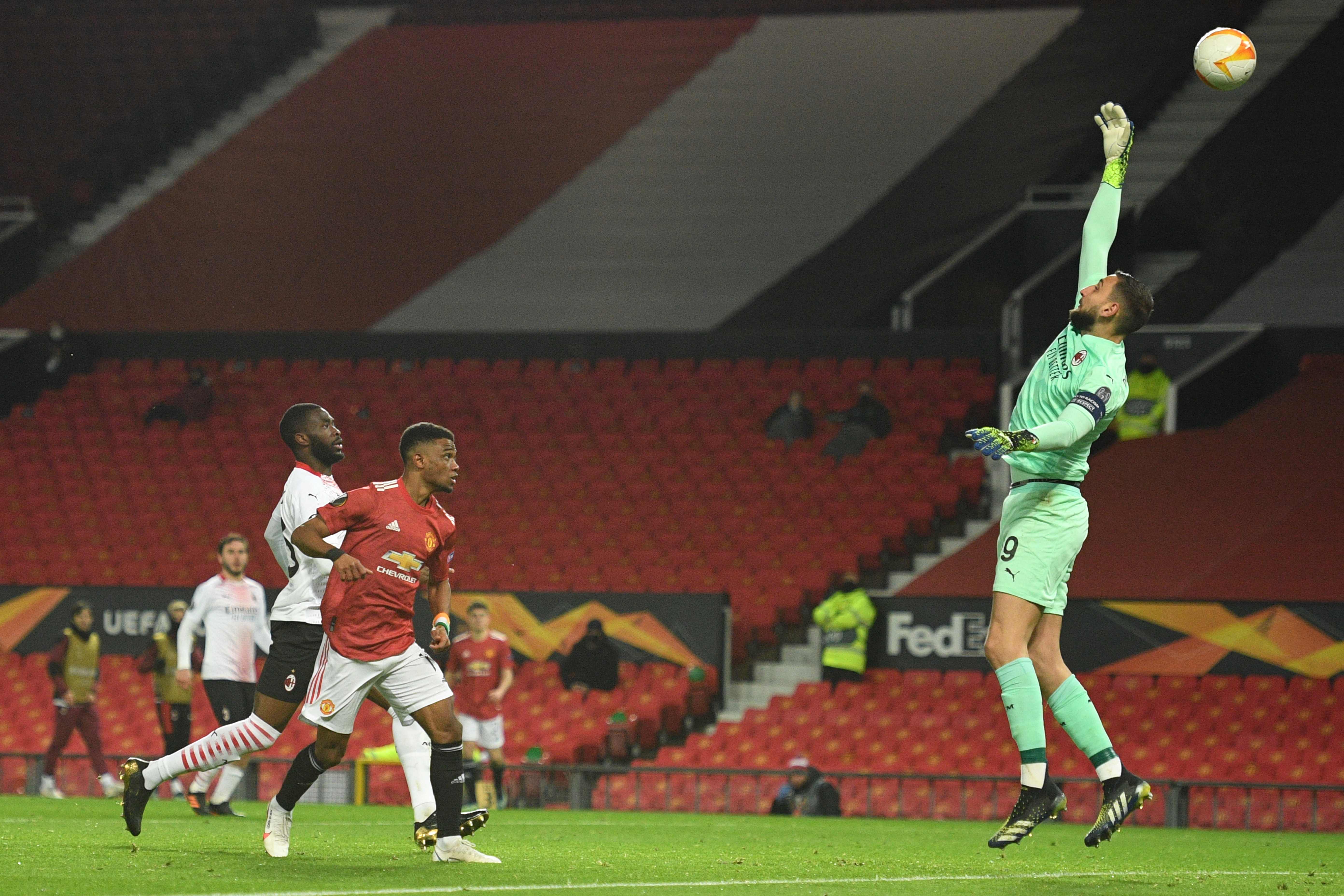Amad Diallo scores Manchester United’s only goal of the night