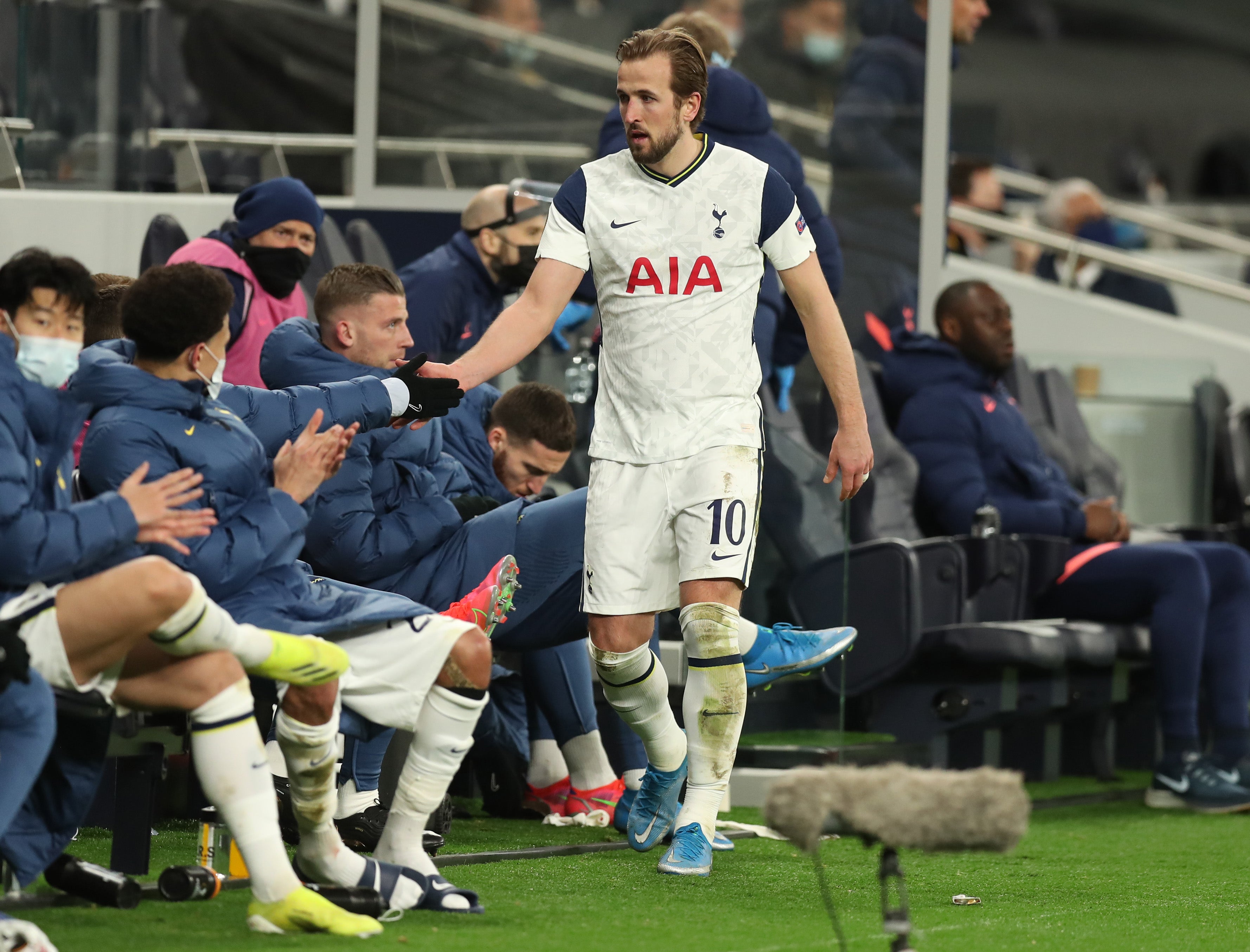 Kane with his Spurs team-mates