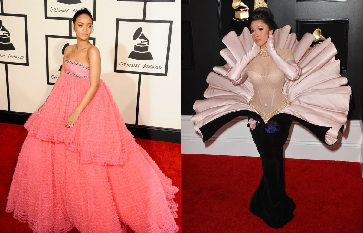 Red carpet fashion moments at the Grammy Awards