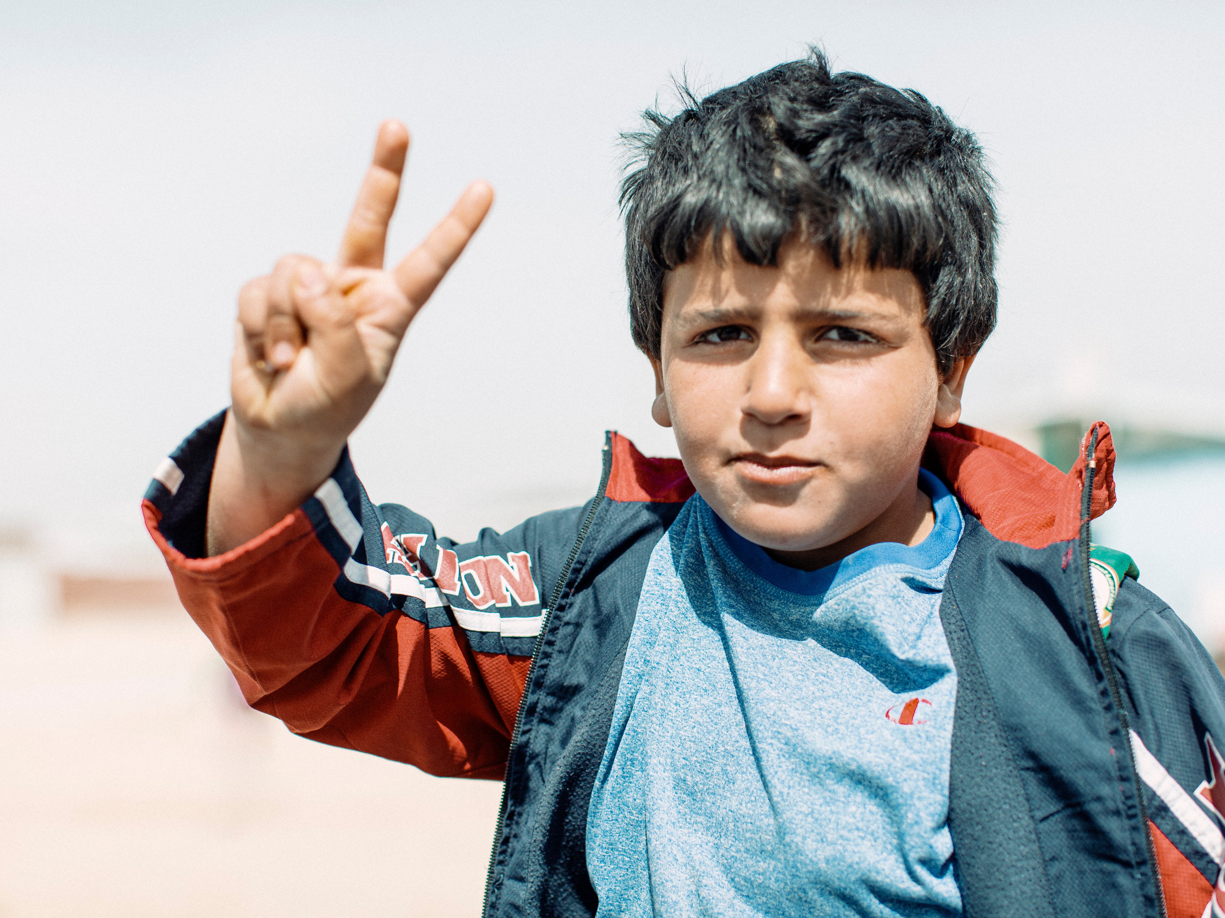 A young boy at Zaatari Camp, Jordan