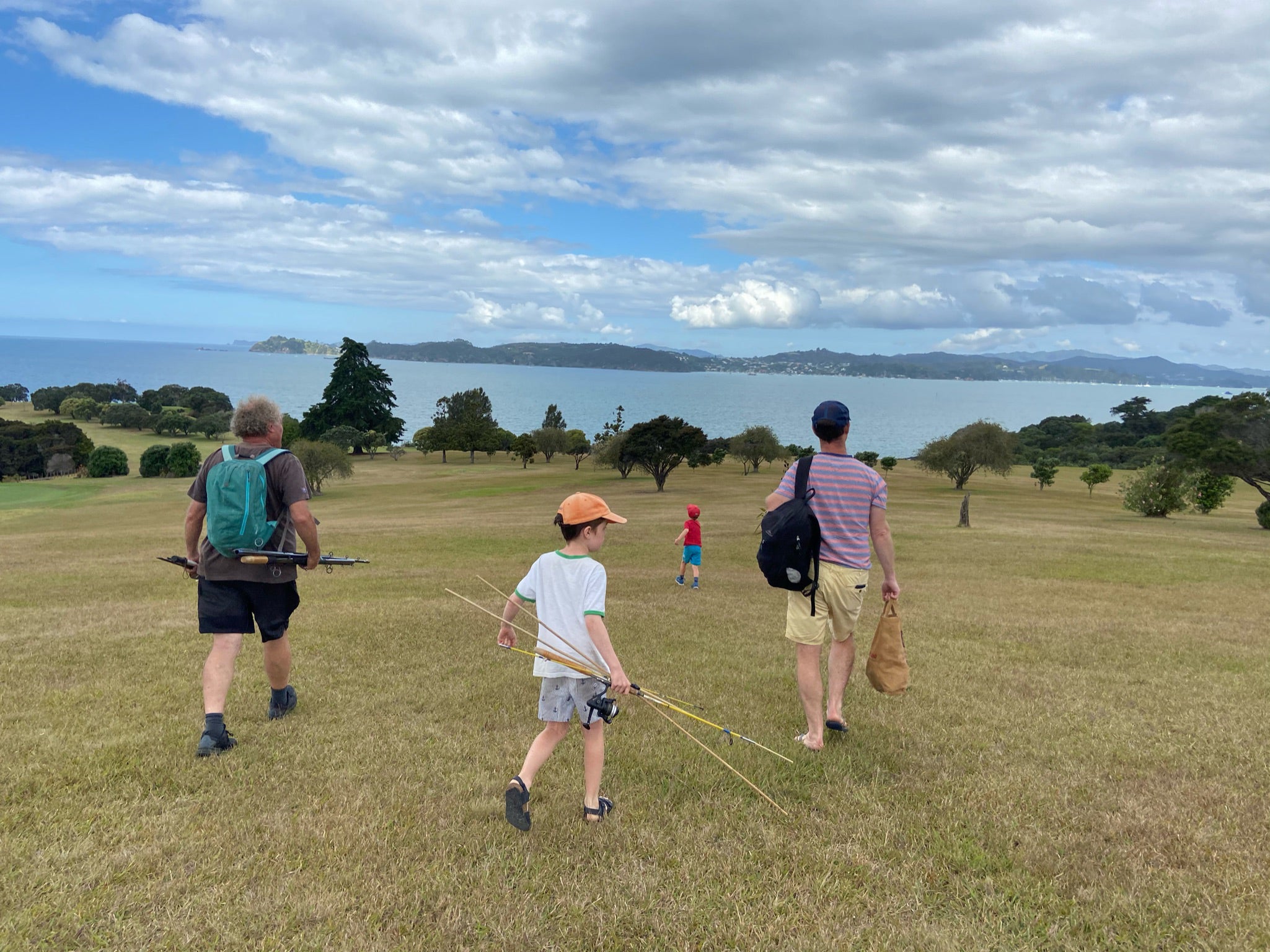 Rachel’s family go on a fishing expedition at Waitangi, Bay of Islands, New Zealand