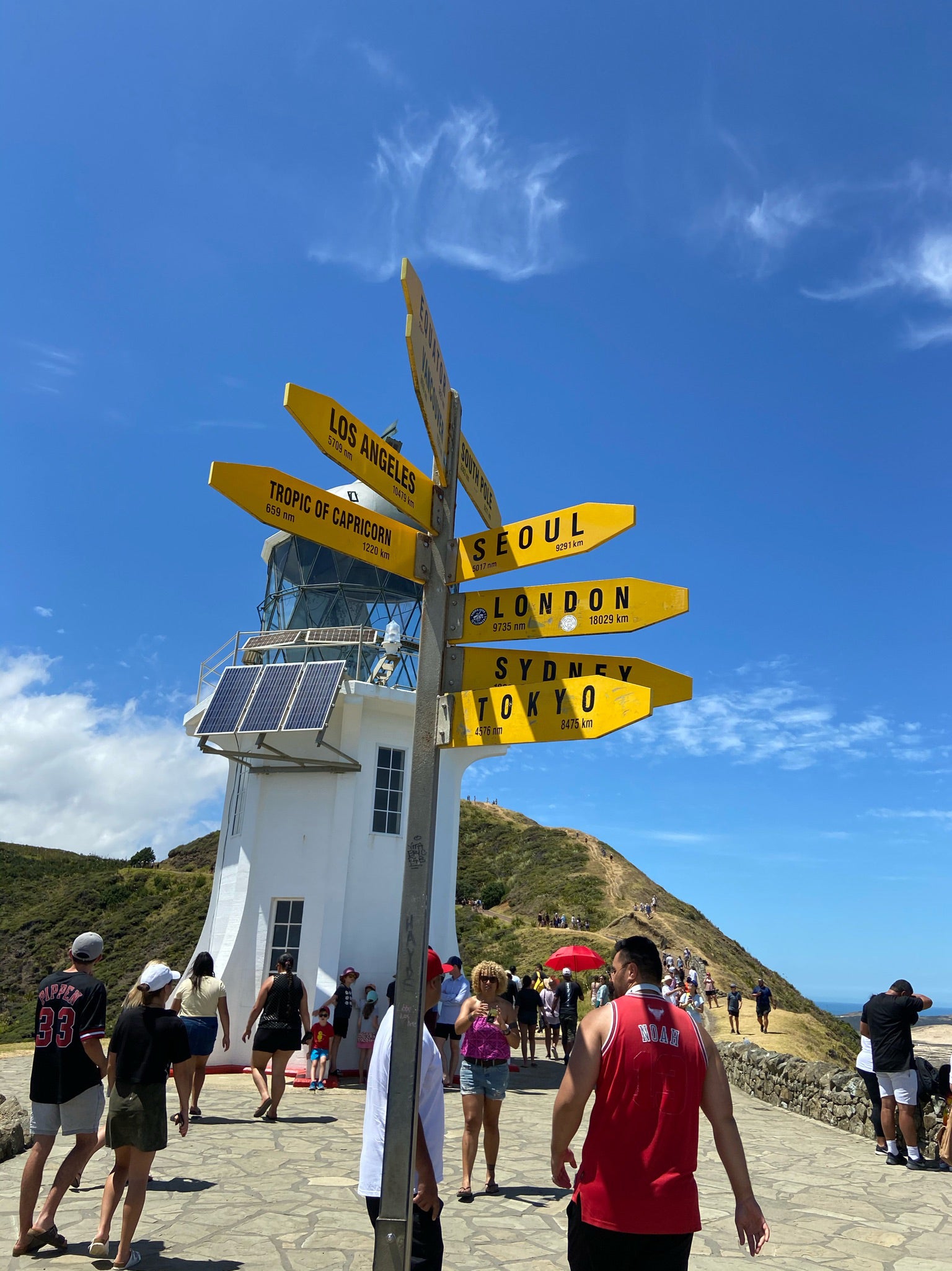 Locals take advantage of the lack of international tourists to visit Cape Reinga