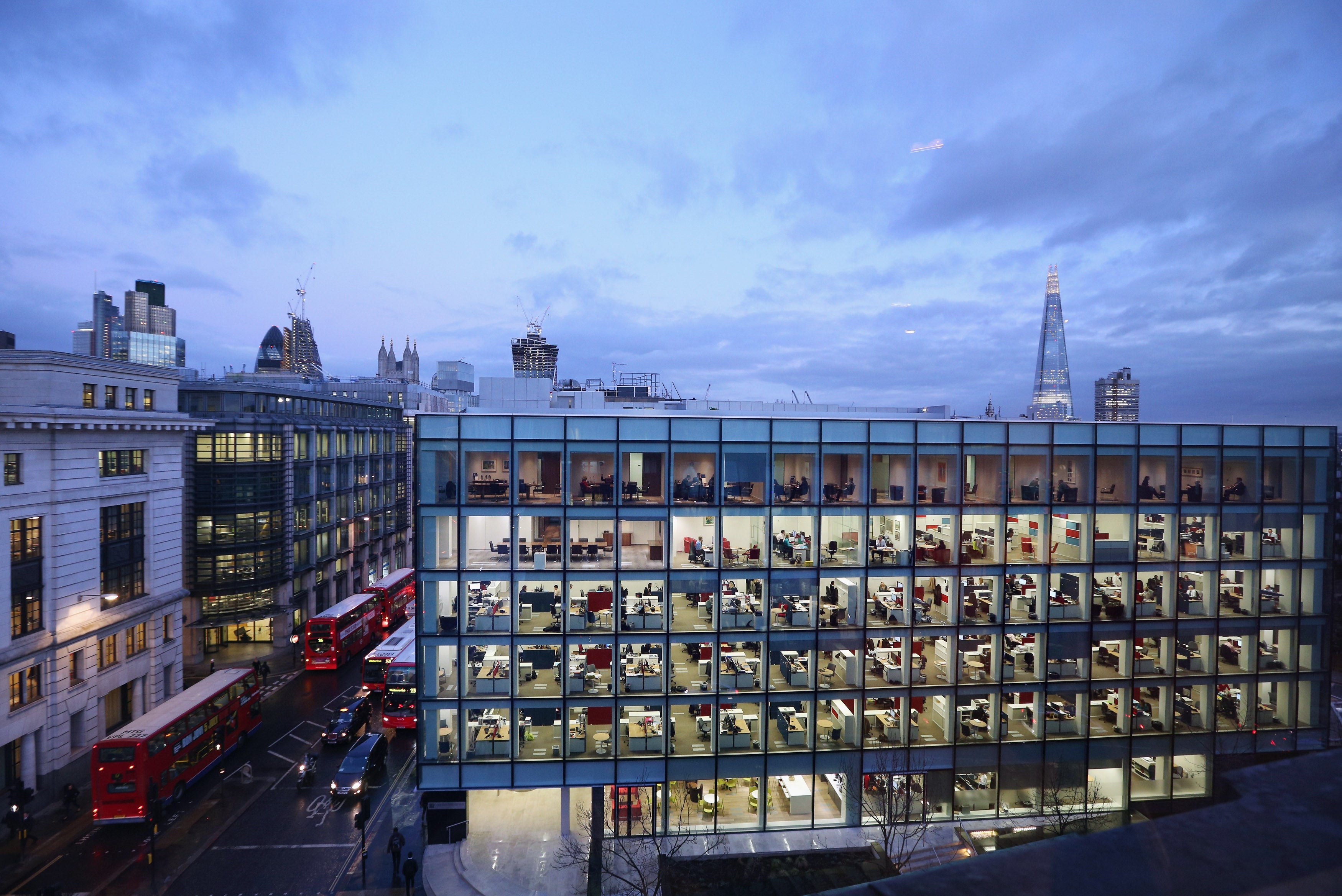 Working at a traditional office in Cannon Street, near St Paul’s, could become a thing of the past