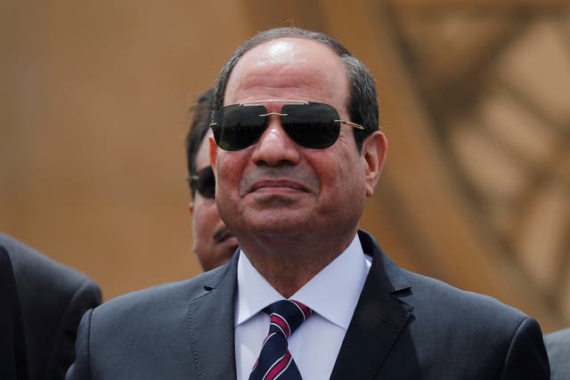 Dressed down: Egyptian President Abdel Fattah al-Sisi 
