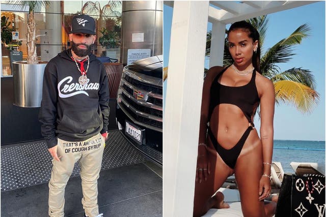 Austin Santos, mejor conocido como Arcángel, dijo que las mujeres que usan su cuerpo para ganar likes no merecen respeto, provocando reacciones de figuras como la brasileña Anitta (derecha). 