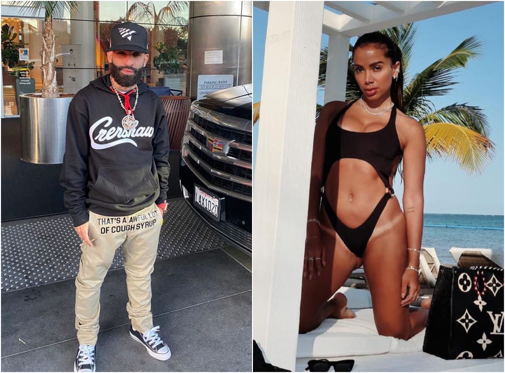 Austin Santos, mejor conocido como Arcángel, dijo que las mujeres que usan su cuerpo para ganar likes no merecen respeto, provocando reacciones de figuras como la brasileña Anitta (derecha).