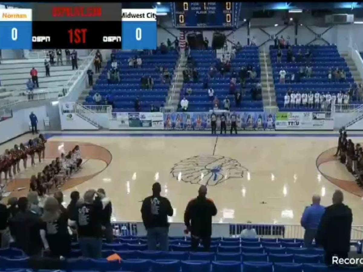 Basketball announcer caught on hot mic calling high school girls&rsquo; team the N-word as they kneel in protest during national anthem