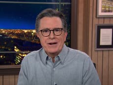 Stephen Colbert mocks Trump’s ‘unbelievably sad’ and ‘pathetic’ statement on Covid-19 vaccine
