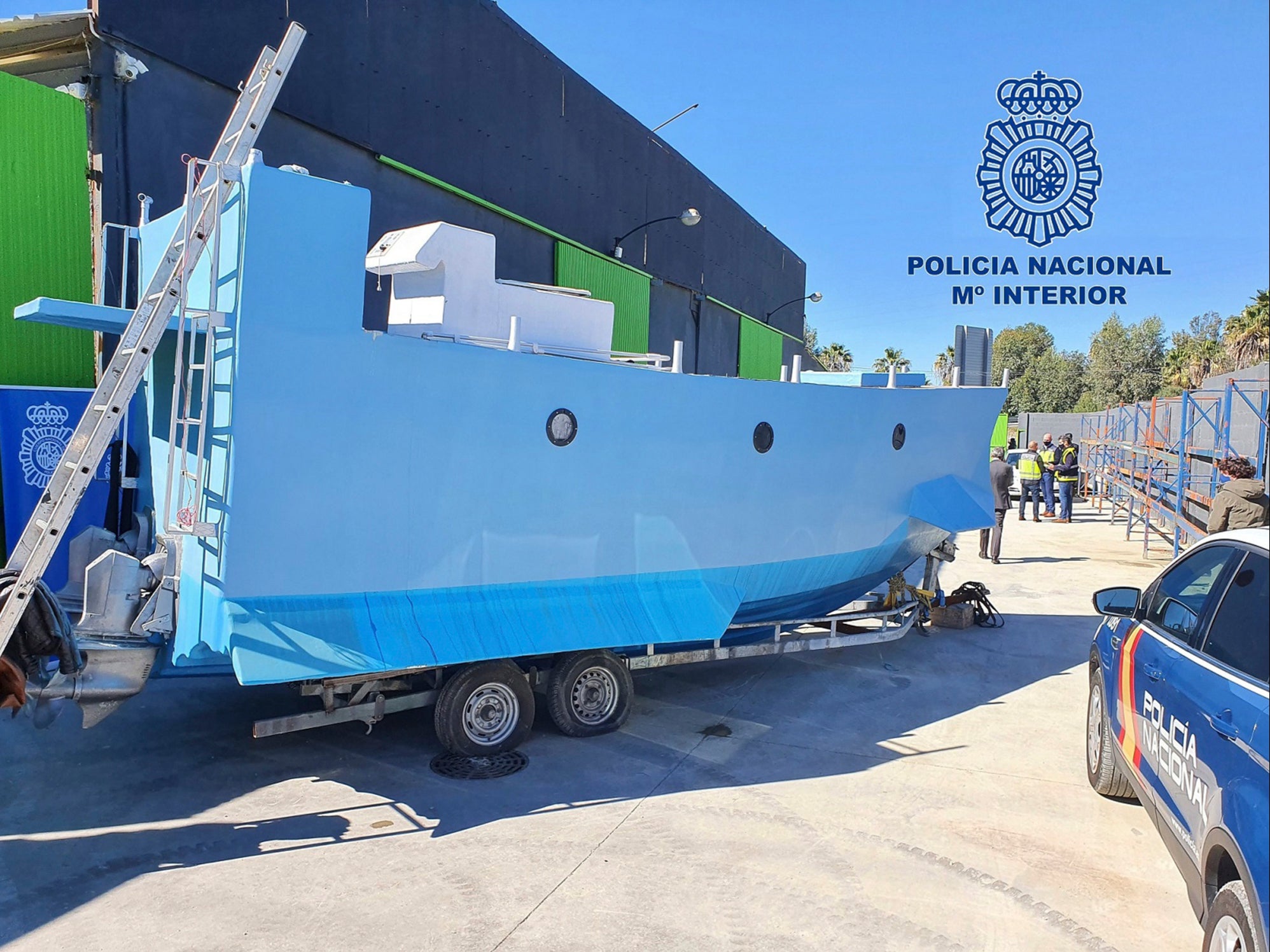 The vessel was discovered in a warehouse in Málaga last month while it was being built and police say it never sailed