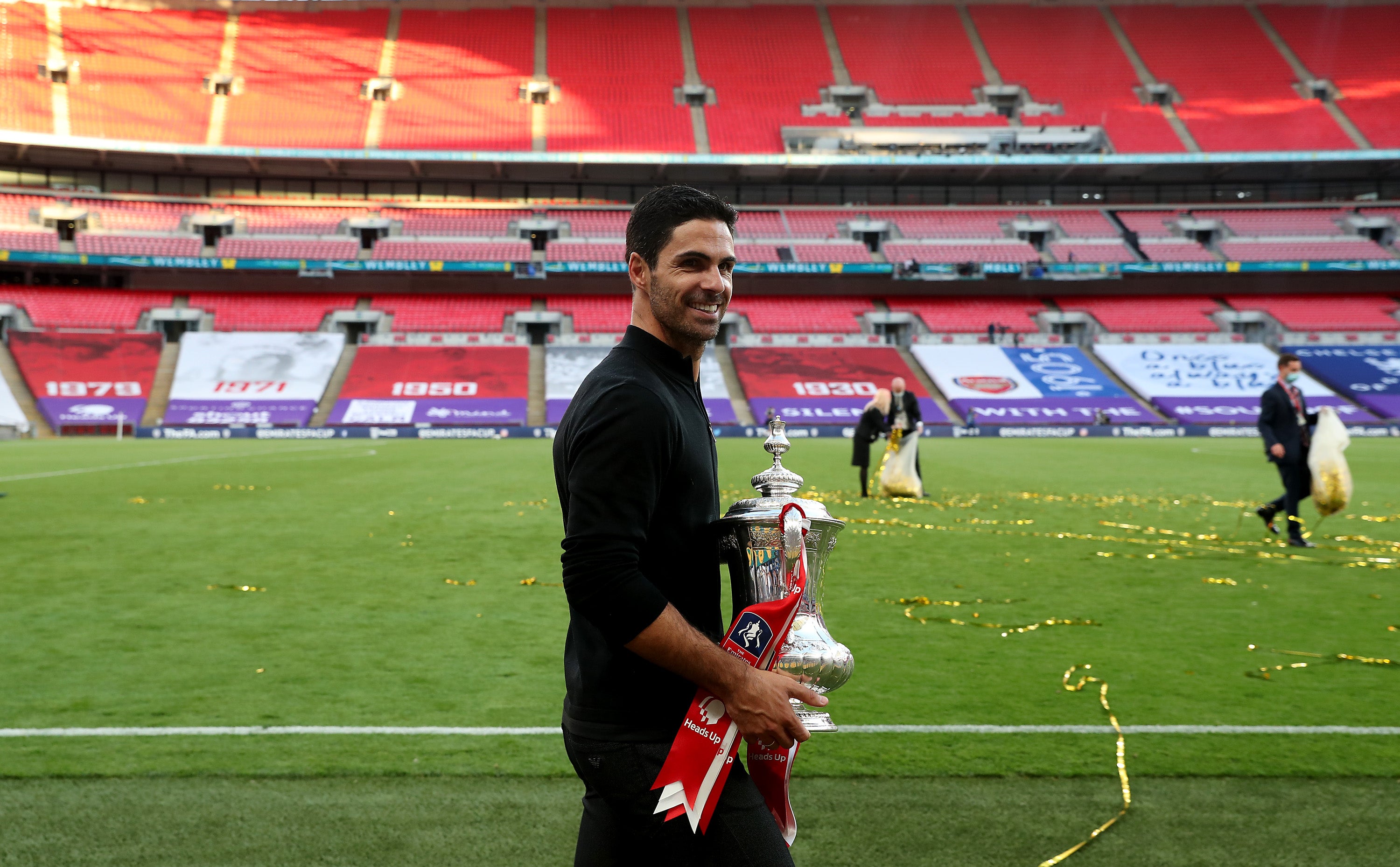 Mikel Arteta is searching for a second trophy as Arsenal manager