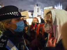 Thousands gather around London to mourn Sarah Everard and condemn police handling of vigil