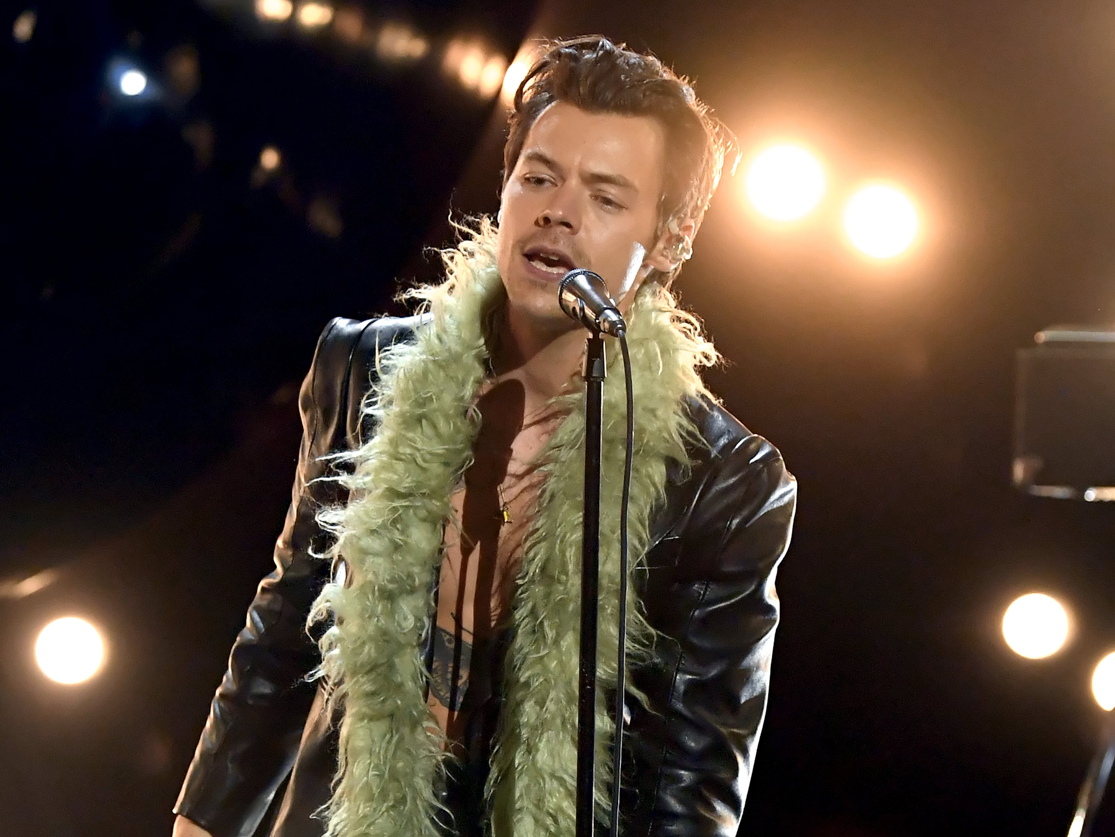 Harry Styles performs at the Grammys