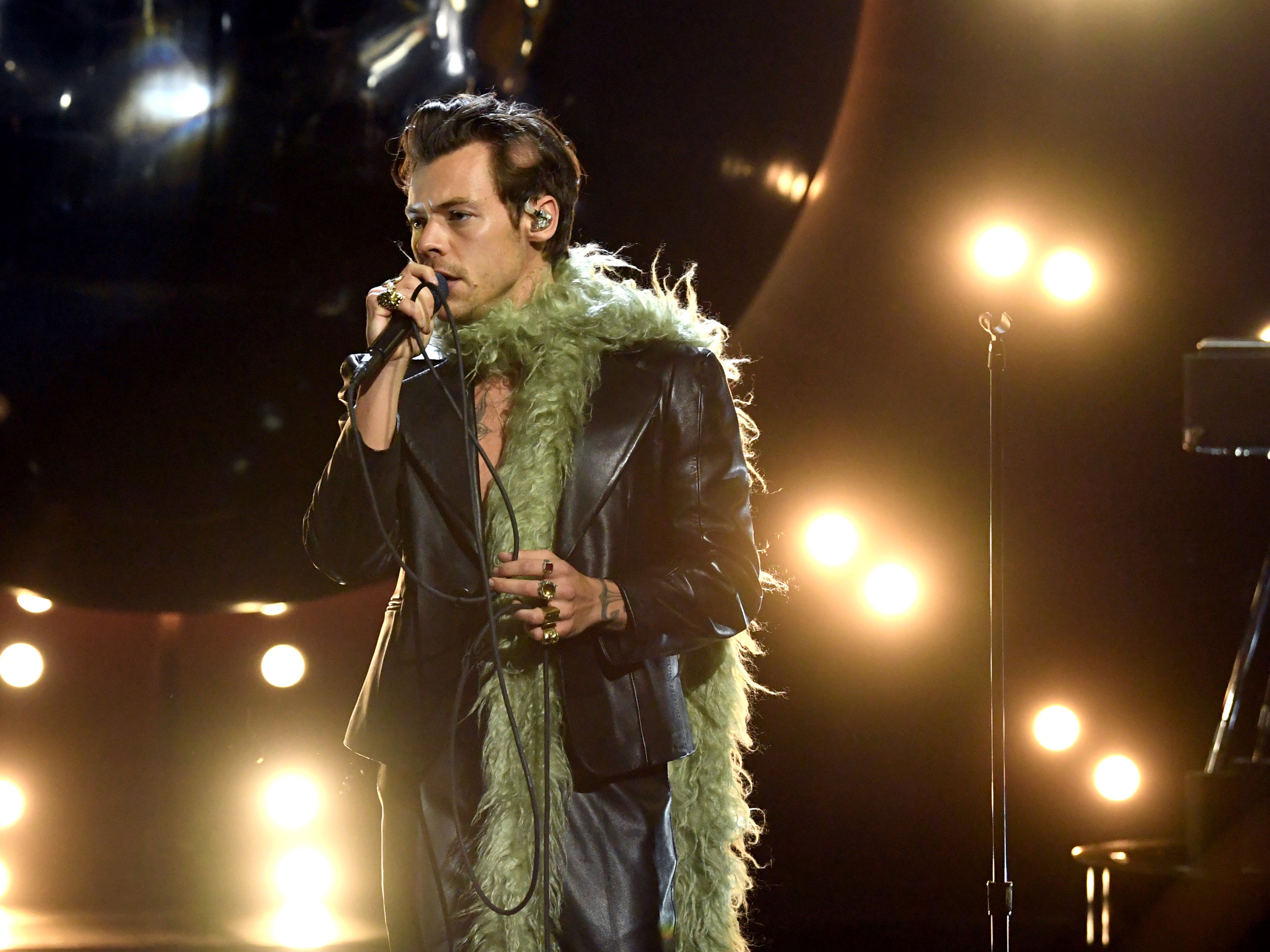 Harry Styles performs during the 63rd Grammy Awards on 14 March 2021 at the Los Angeles Convention Center