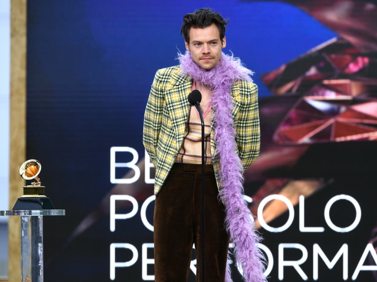 Viewers left guessing after Harry Styles&rsquo;s Grammys acceptance speech is bleeped