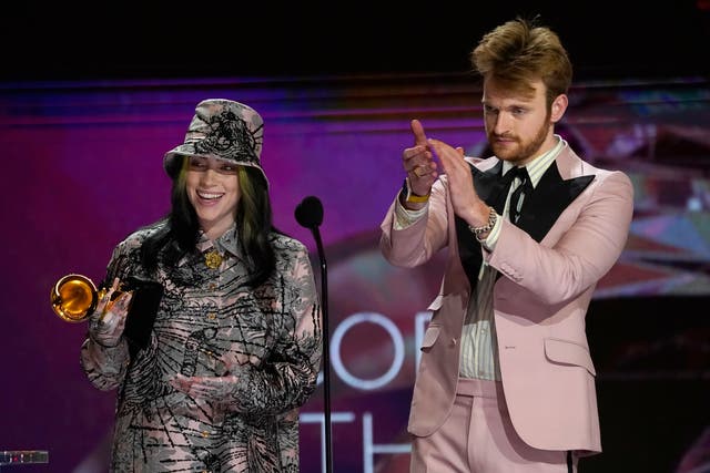 Billie Eilish and her brother/producer FINNEAS won Record of the Year for the second year in a row