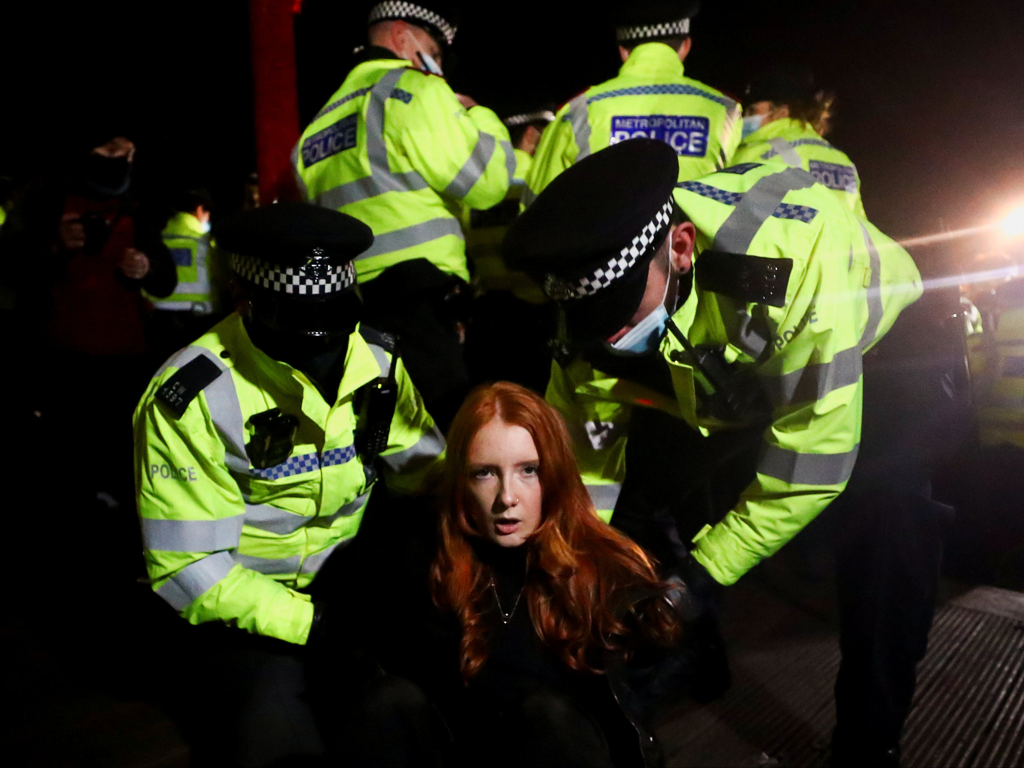 Officers have come under fire for their policing of Saturday’s vigil