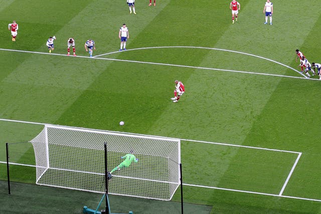 Alexandre Lacazette won and scored Arsenal’s penalty against Tottenham