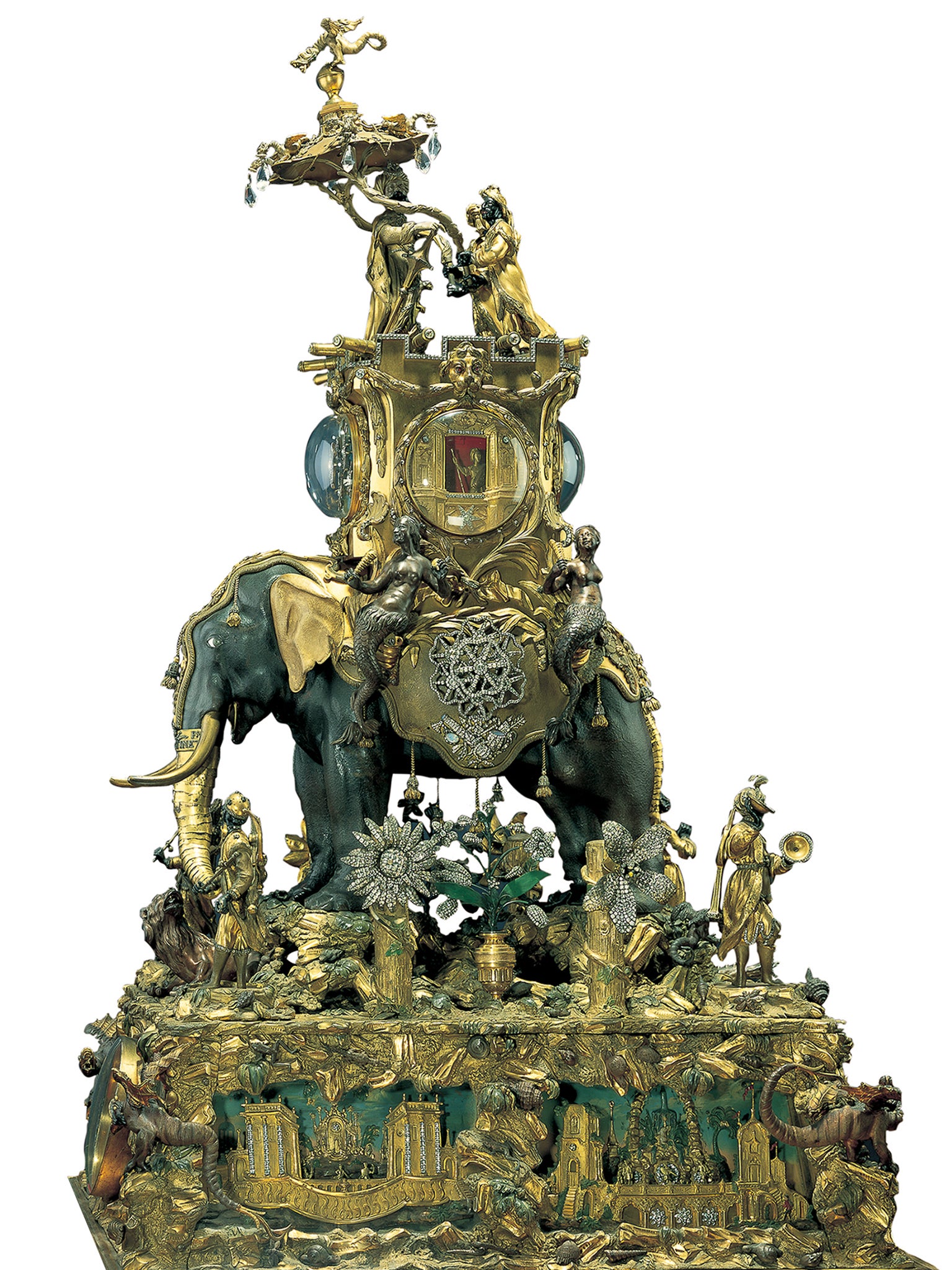 The 18th century automatron, in the form of a jewelled elephant, entertained the Shah of Persia for hours