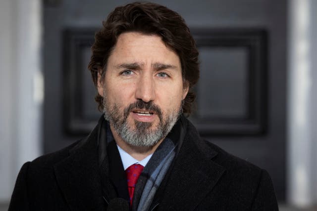 <p>Justin Trudeau at a COVID-19 briefing in Ottawa on 18 December, 2020</p>