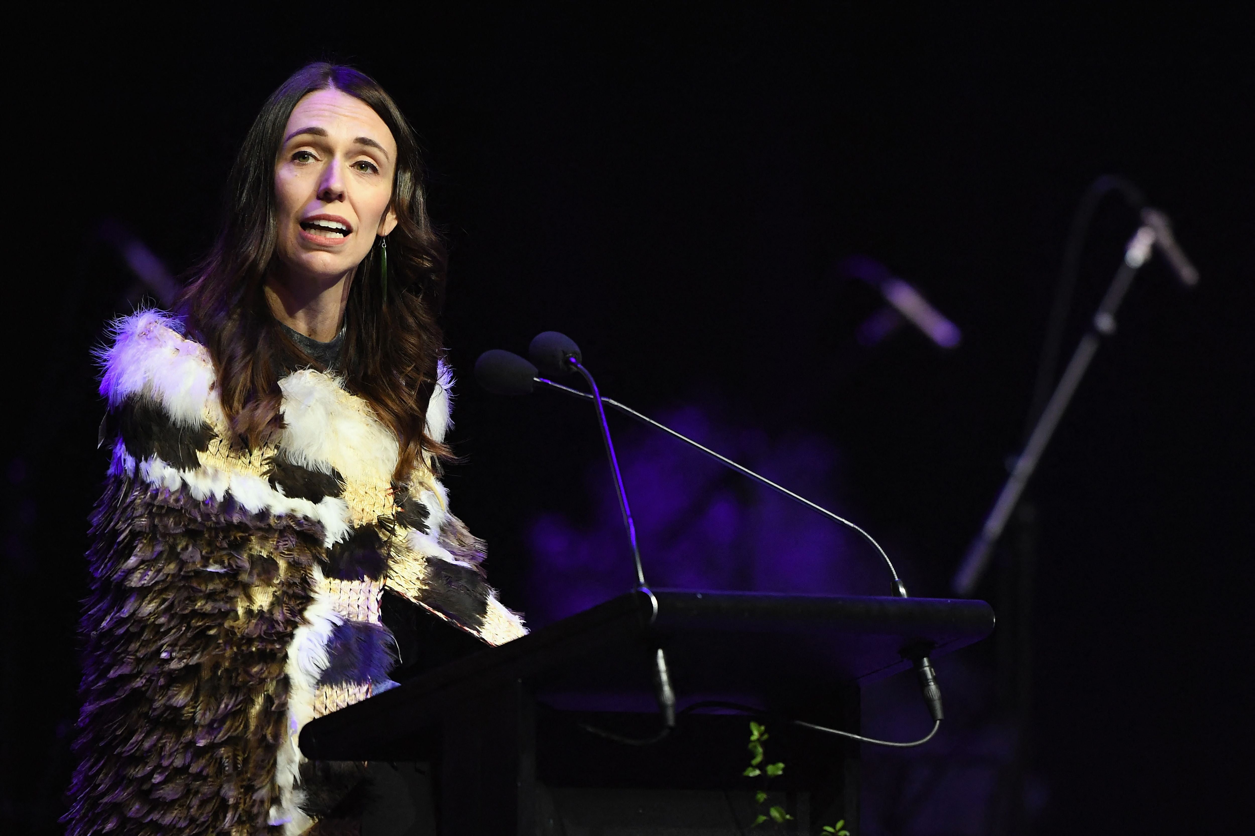 File image: New Zealand prime minister Jacinda Ardern speaks during a national remembrance service in Christchurch on 13 March, 2021 to mark two years of the Christchurch mosque attacks
