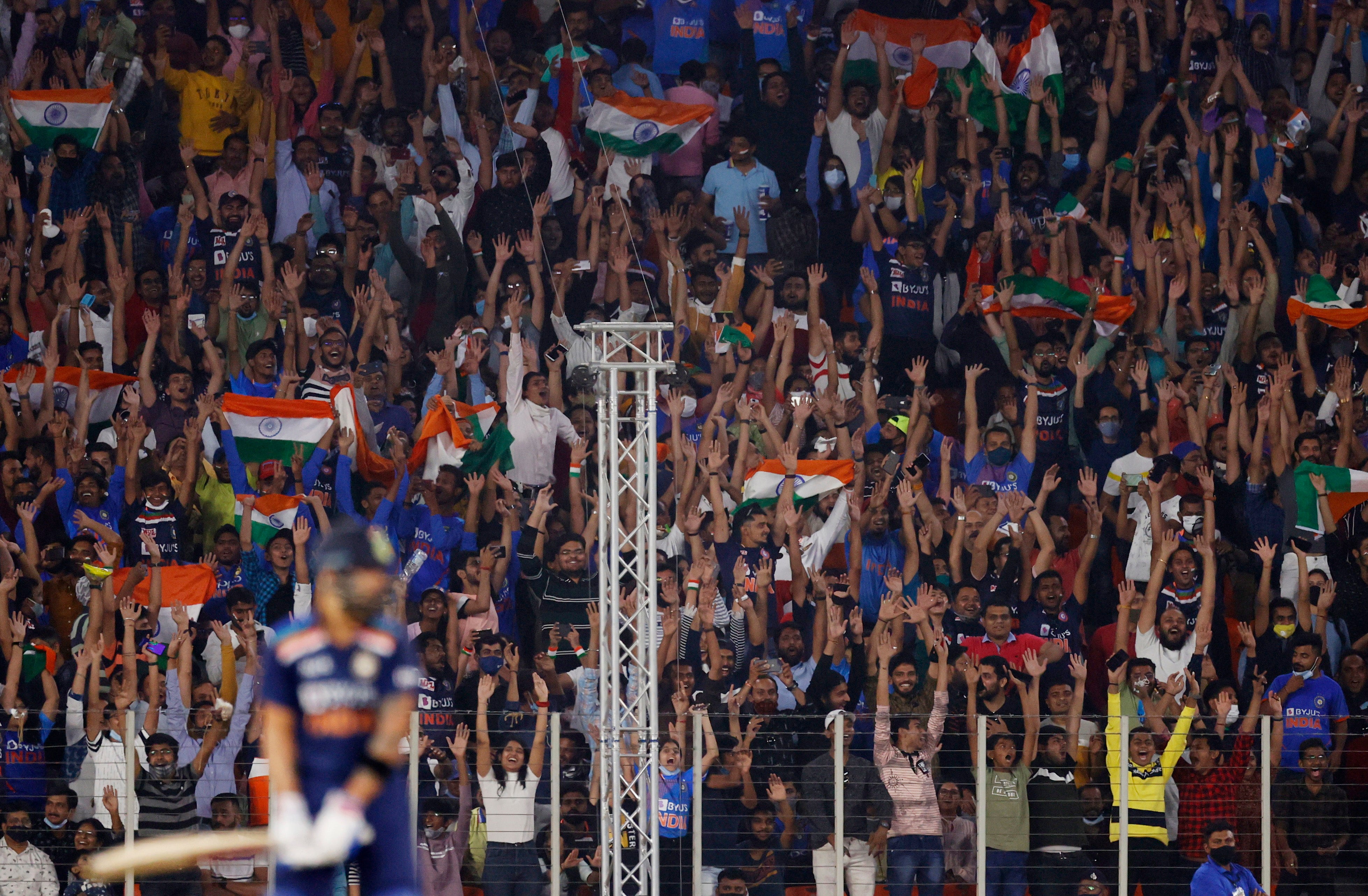 Crowd cheers during second Twenty20 International India vs England match