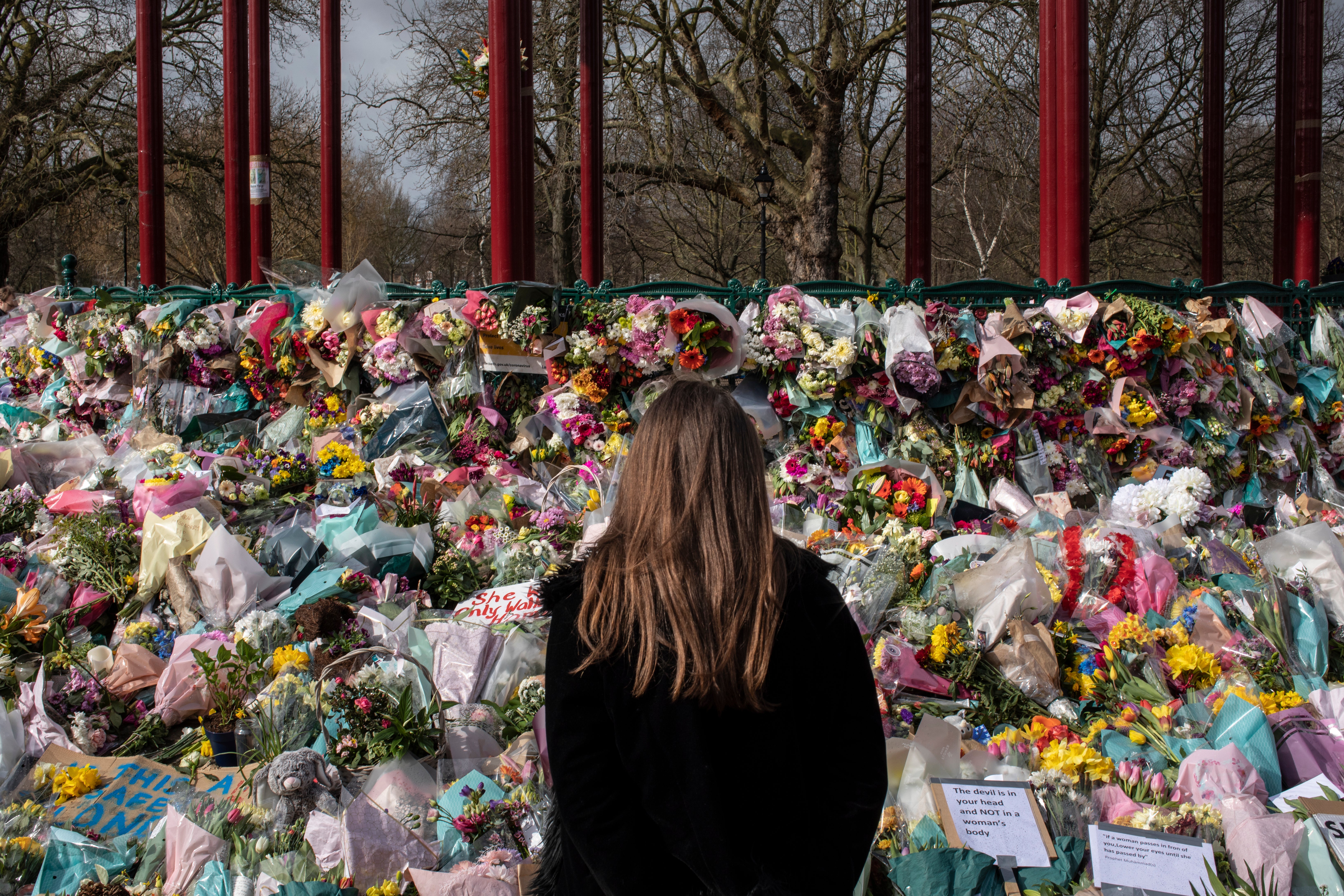 People mourn Sarah Everard at Clapham Common