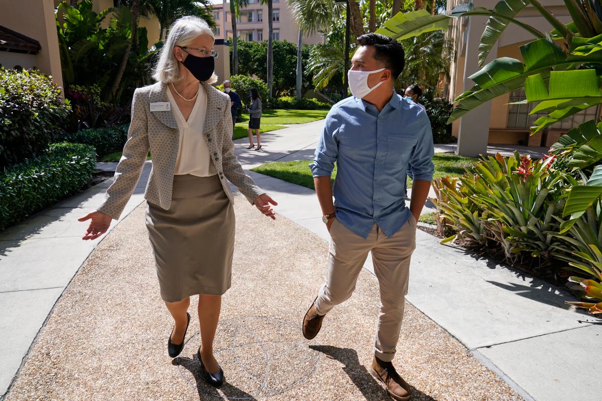 College president Zooms with students isolated due to virus