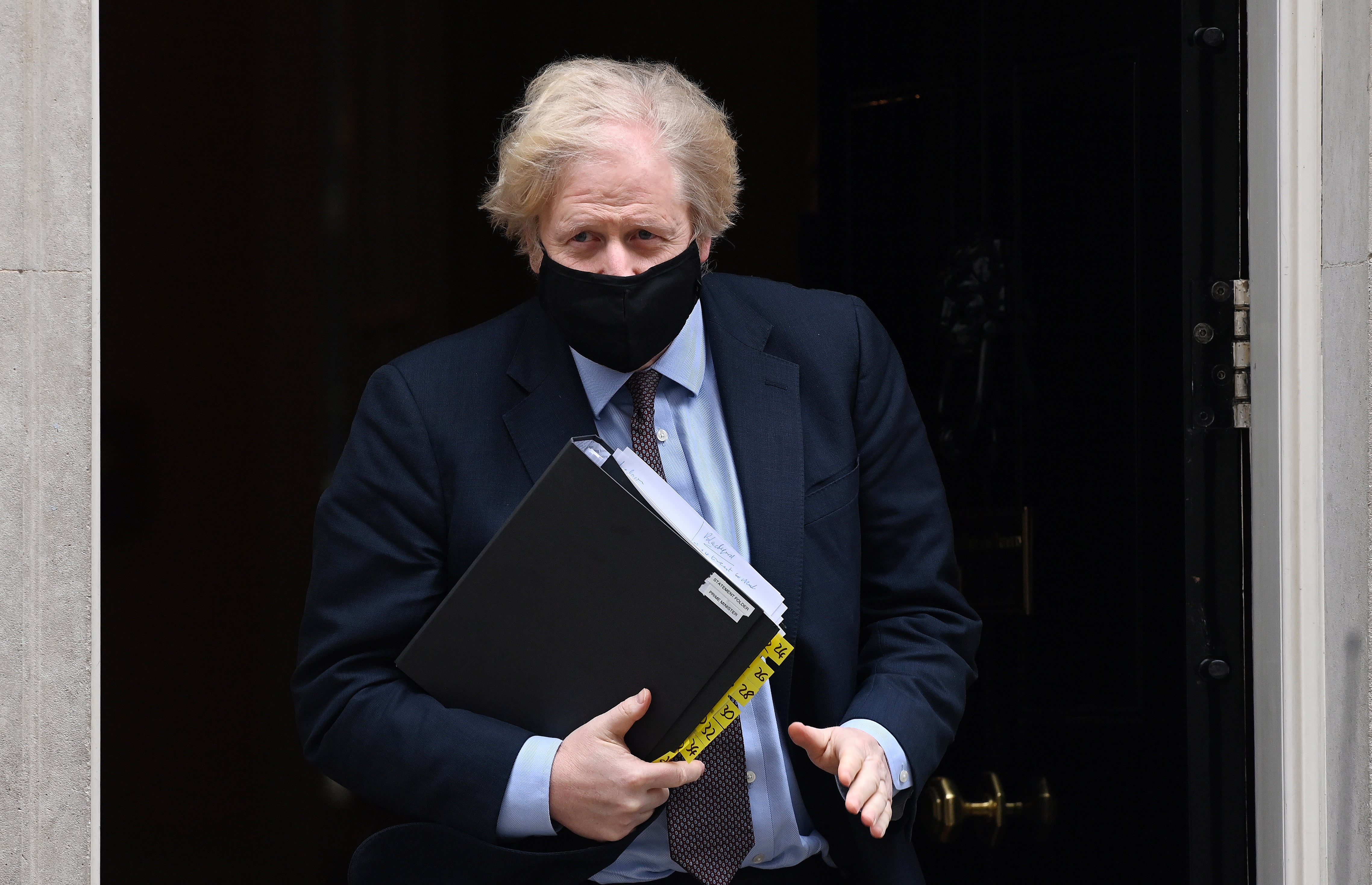Boris Johnson leaves No 10 to make an intensely political statement in parliament