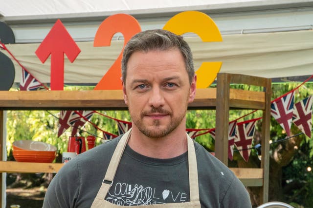 James McAvoy during his appearance on The Great Celebrity Bake Off