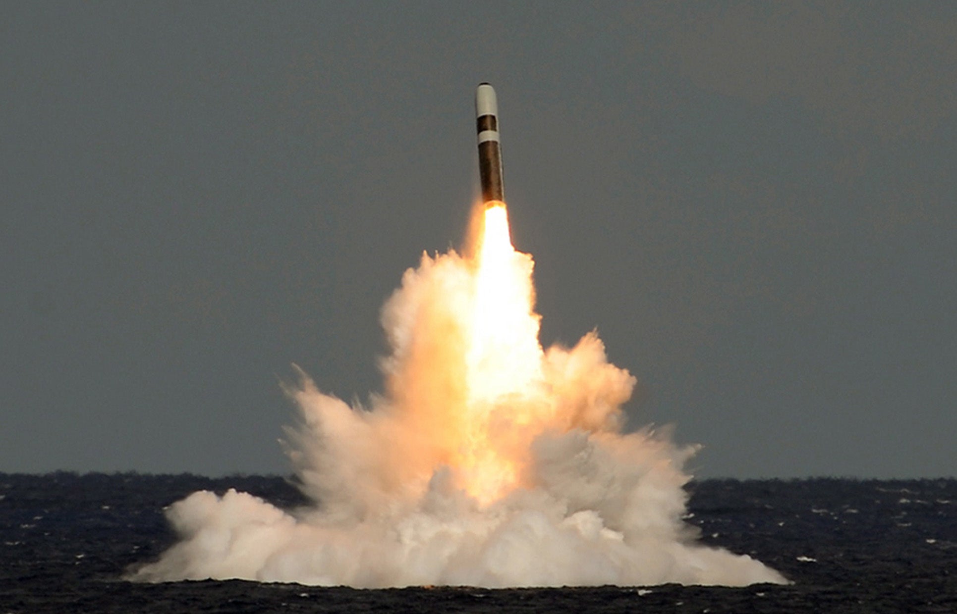 A missile firing from HMS Vigilant
