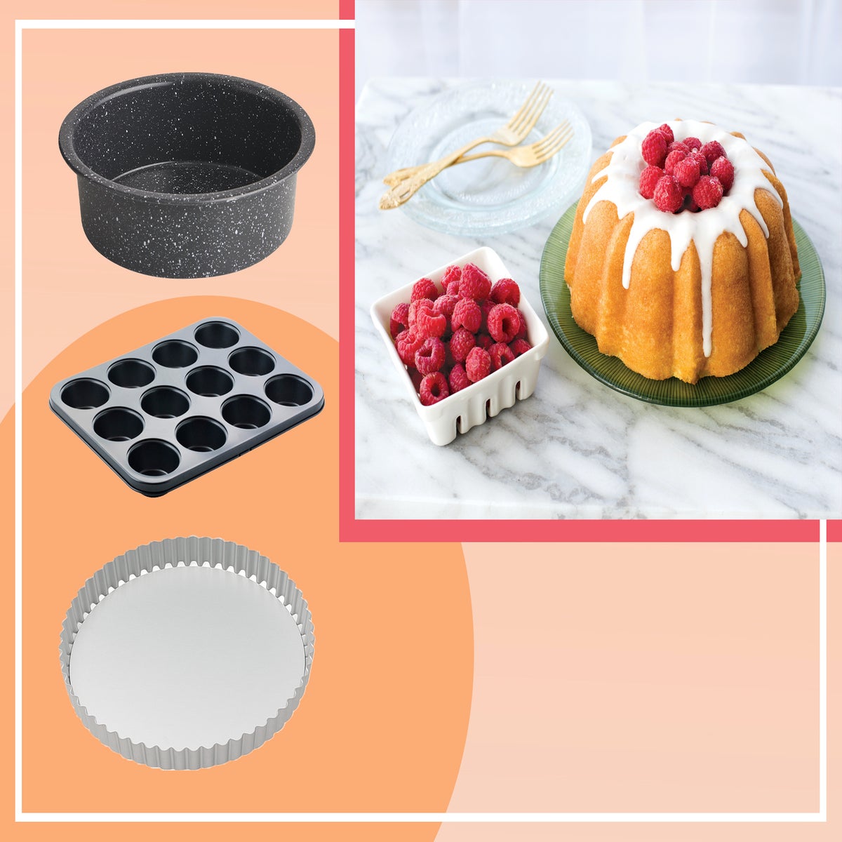 Oven Baking Tray, Deep Cake Tins Stainless Steel Baking Sheet Pans,  Rectangle Traybake Tin for Cake(S) 