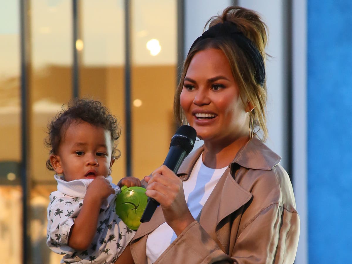 Chrissy Teigen responds to criticism over &lsquo;inappropriate&rsquo; topless photo with two-year-old son