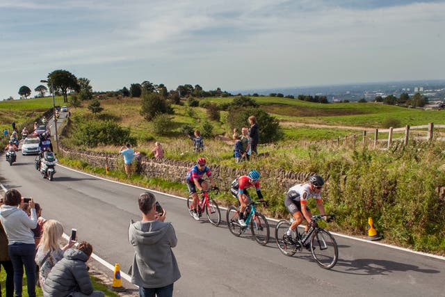 The Tour of Britain in Werneth Low Country Park