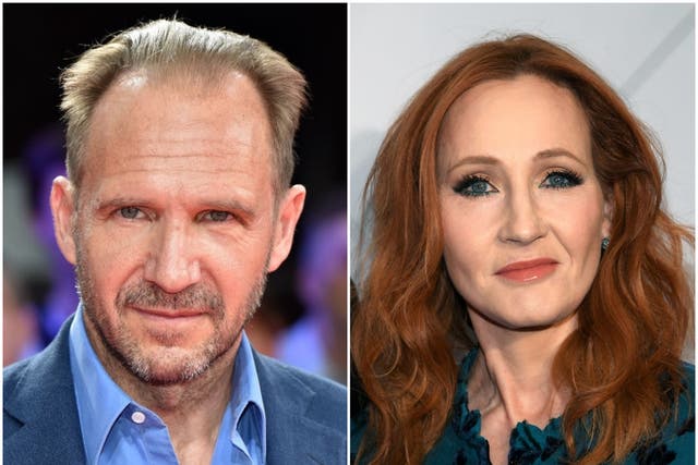 Ralph Fiennes and Harry Potter creator JK Rowling